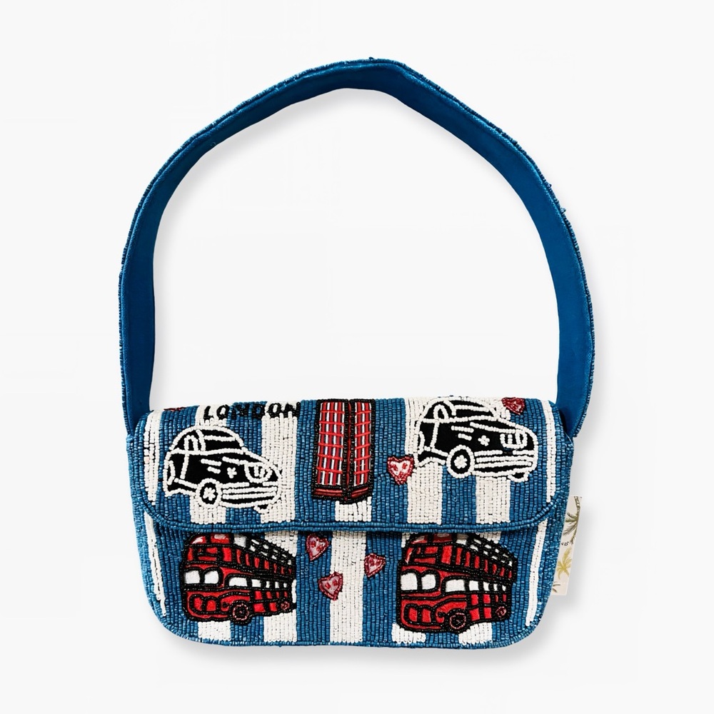 America & Beyond London Beaded Shoulder Bag | NWT | Beaded bag| London Calling
